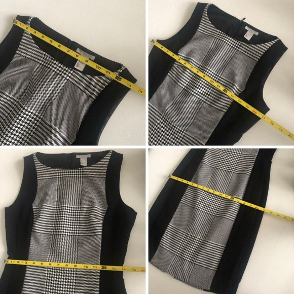 H&M Plaid Sleeveless Midi Dress in Black, Gray and White with Black Accents S 8 - Picture 14 of 14